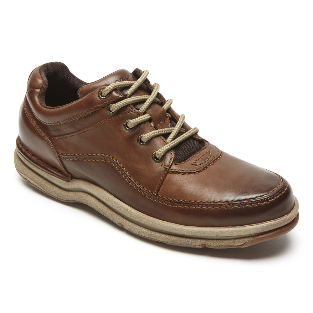 Rockport Sneakers For Mens Brown - World Tour Classic Shoe - ZN6379804